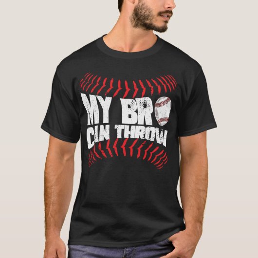 T-shirt Pitcher de baseball Funny Frère Soeur (Devant)
