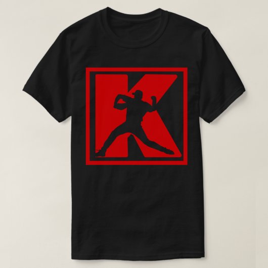 T-shirt Pitcher de baseball Pitcher K Strikeout Baseball F (Design devant)