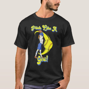 T-shirt Pitcher De Softball Pour Les Filles Pitch Comme Un