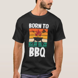 T-shirt Pitmaster Grillmaster Barbeque Steak Né Au Barbecu