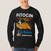 T-shirt Pitocin Pumpkin Spice & Babies OB RN Delivery Labo (Devant)