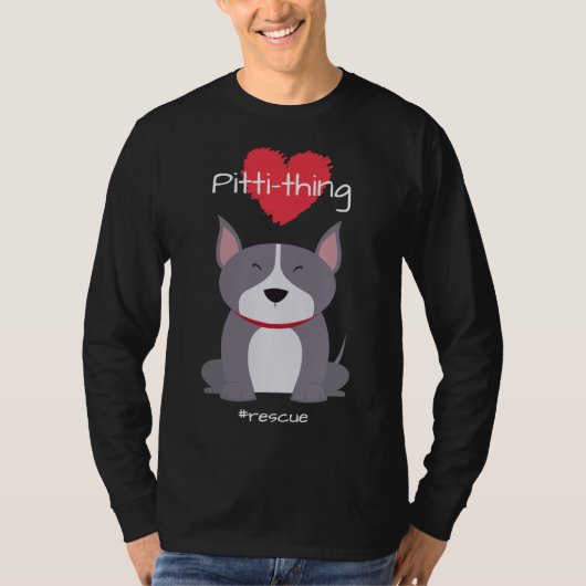 T-shirt Pitti Thing Love Pit Bull Mix Secourt Amoureux des (Devant)
