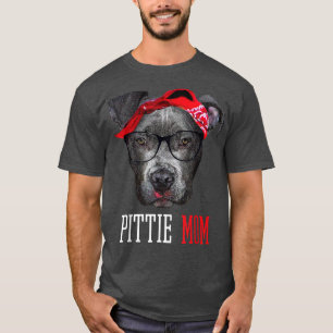 T-shirt Pittie Maman Pitbull Amoureux de les chiens mignon