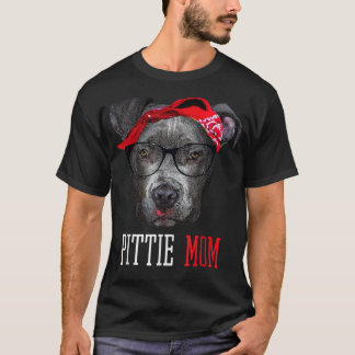 T-shirt Pittie Maman Pitbull Amoureux de les chiens mignon