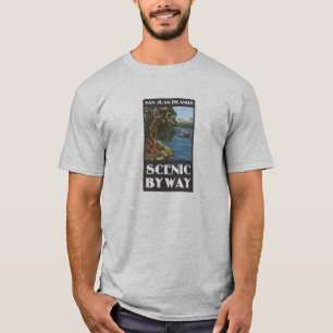 T-shirt pittoresque de chemin détourné d'îles d