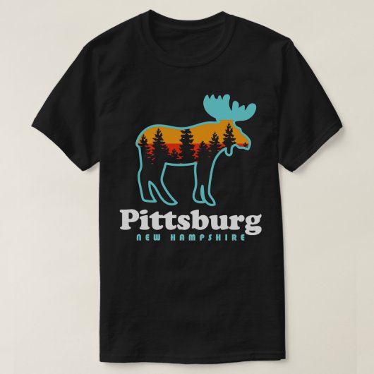 T-shirt Pittsburg NH Moose Pittsburg New Hampshire (Design devant)