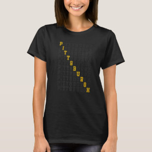 T-shirt Pittsburgh 412 Lettres diagonales cachées Yinzer P