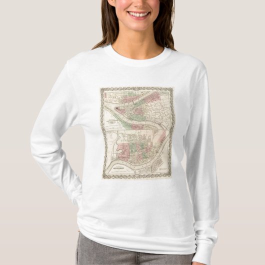 T-shirt Pittsburgh et Allegheny, Pennsylvanie (Devant)