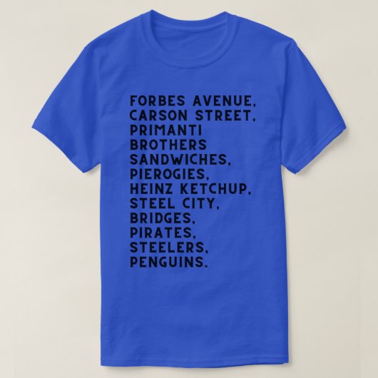 T-shirt Pittsburgh Fière (Design devant)