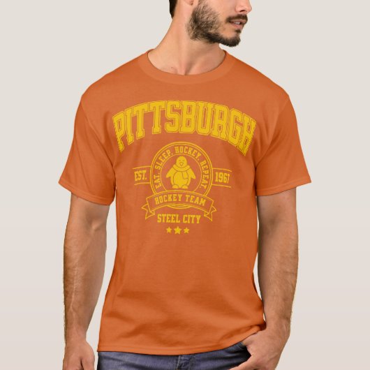 T-shirt Pittsburgh Hockey Team Design (Devant)