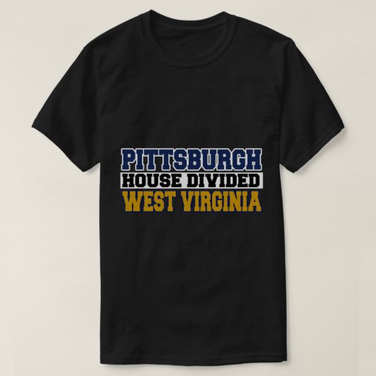 T-shirt Pittsburgh House divisée Virginie-Occidentale (Design devant)