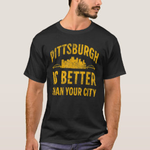 T-shirt Pittsburgh Pennsylvania Steel City Skyline 412 H