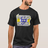 T-shirt Pittsburgh Pennsylvanie 878 Accueil State City Pri (Devant)