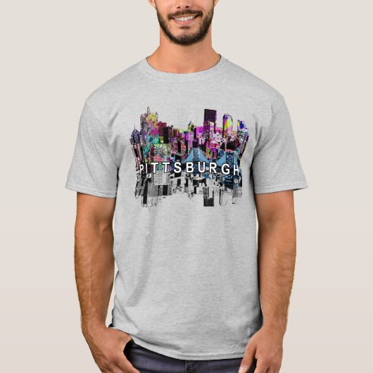 T-shirt Pittsburgh, Pennsylvanie en graffiti (Devant)