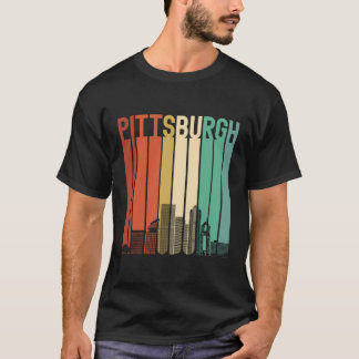 T-shirt Pittsburgh Retro City Architecture Sports Vintages