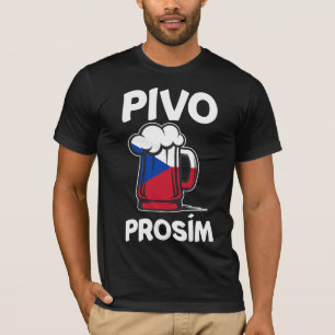 T-shirt Pivo Prosim République Tchèque Humour De L'Alcoo