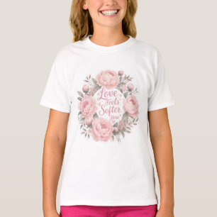 T-shirt Pivoine : L'amour se sent plus doux ici