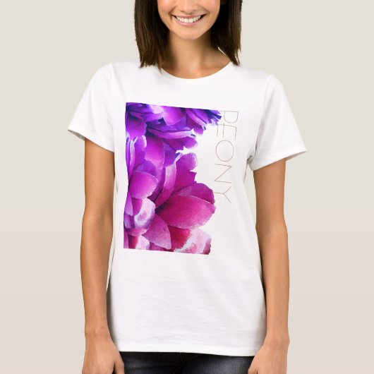 T-SHIRT PIVOINE ROSE (Devant)