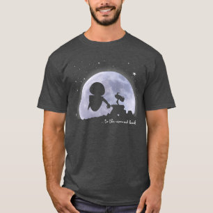 T-shirt Pixar WallE Eve À La Lune Et À L'Arrière