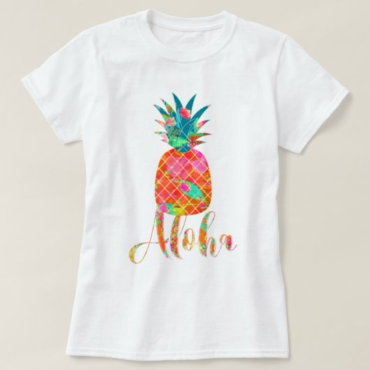 T-shirt PixDezines Aloha Ananas (Design devant)