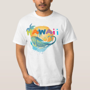 T-shirt PixDezines Côte Nord, vagues+palmiers