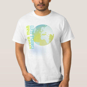 T-shirt PixDezines Green Man, globe