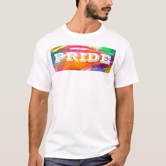 T-shirt PixDezines LGBT Rainbow Pride (Devant)