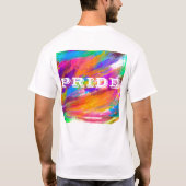 T-shirt PixDezines LGBT Rainbow Pride (Dos)