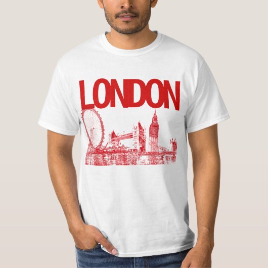 T-shirt PixDezines london/citiscape/sketched (Devant)