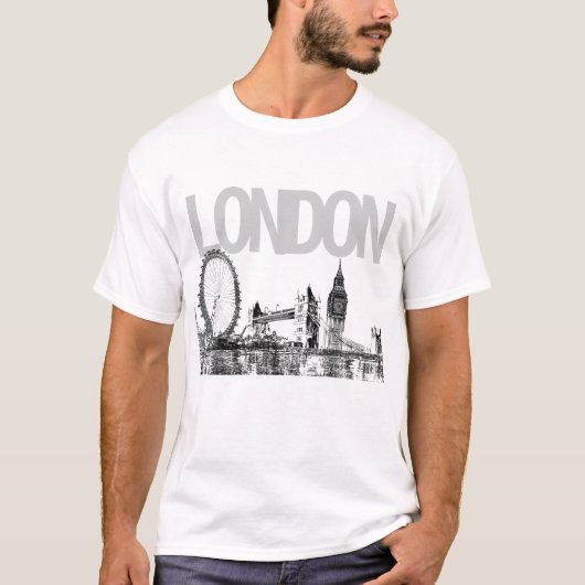 T-shirt PixDezines london/paysage (Devant)
