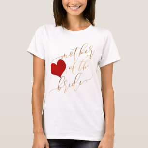 T-shirt PixDezines Mère de Mariée/Faux Gold Script