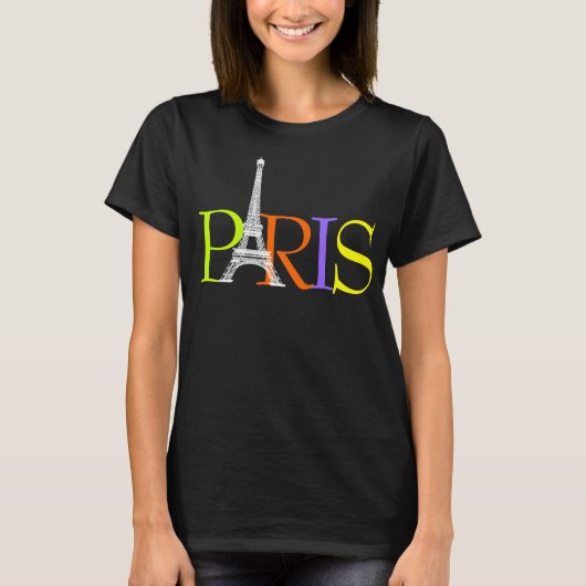T-shirt PixDezines paris, tour eiffel/do-it-yourself polic (Devant)