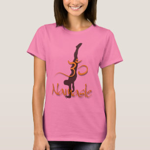 T-shirt PixDezines Pose de tête/ Namaste/ Om