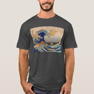 T-shirt PixDezines Vintage Grande Vague Hokusai 葛飾北斎の神奈川沖浪