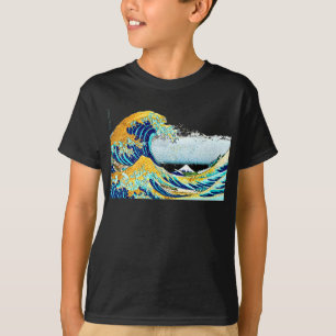 T-shirt PixDezines Vintage Great Wave Hokusai 斎 の 葛’飾