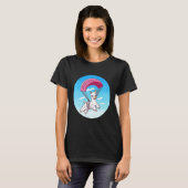 T-shirt Pixel Alpaca Parachutisme (Devant entier)