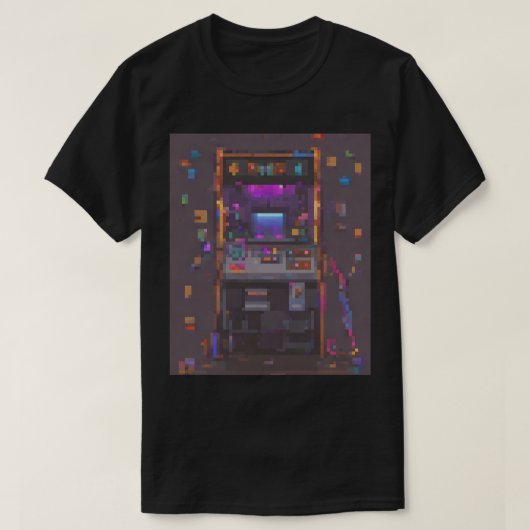 T-shirt Pixel Arcade Console Controller Gamer Sticker (Design devant)