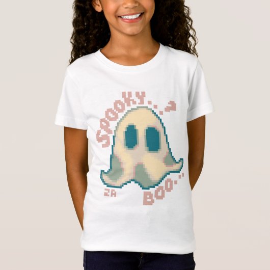 T-Shirt Pixel Art d'Halloween effrayant (Devant)