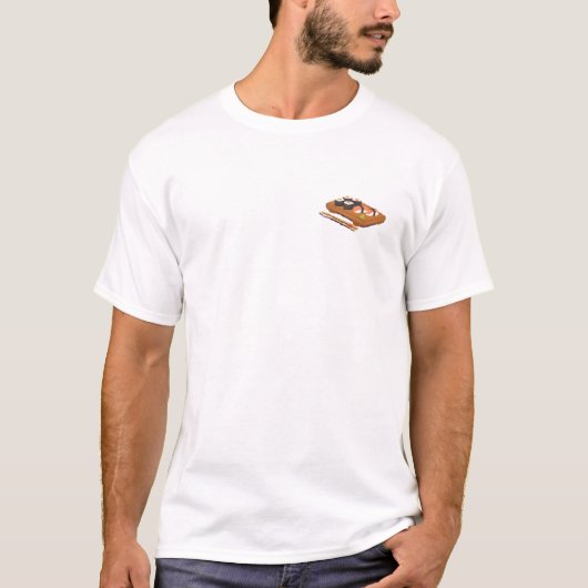 T-Shirt Pixel Art Sushi Platter - Joli rétro Japon (Devant)