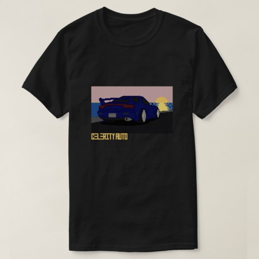 T-shirt Pixel Art voiture JDM légende Rotary FD (Design devant)