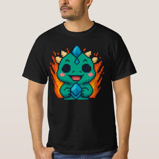 T-shirt Pixel Bull-Zilla Coin – Jeu Crypto Rétro 8-Bit  (Devant)