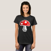 T-shirt Pixel Champignons (foncé) (Devant entier)