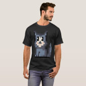 T-shirt Pixel Chat Pixel Chat Propriétaire Rétro (Devant entier)