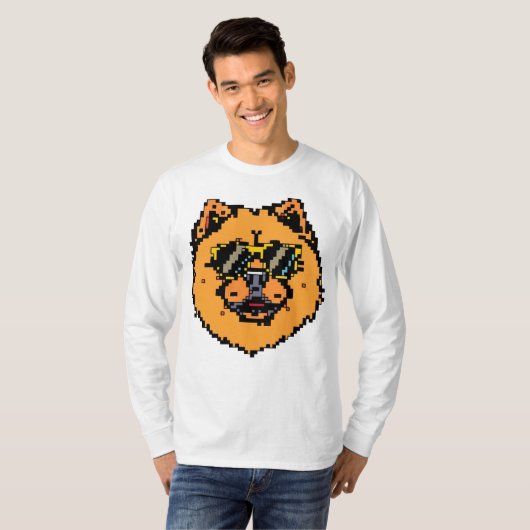 T-shirt Pixel Chow Chow (Devant entier)