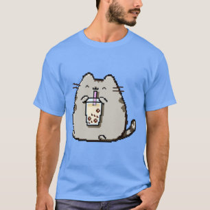 T-shirt Pixel Chubby Chat Aime Boba Tea