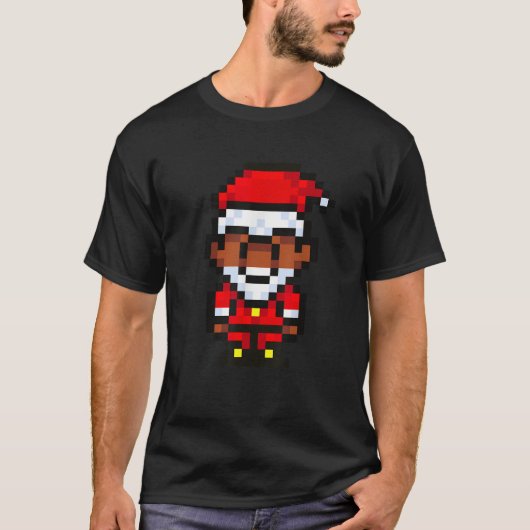 T-shirt Pixel classique Figurine Santa Claus (Devant)