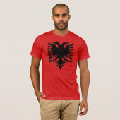 T-shirt Pixel de gris d'Eagle d'Albanais (Devant entier)