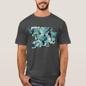 T-shirt Pixel de Motif de caméra d'hiver soufflé (Devant)
