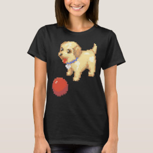 T-shirt Pixel Dogs Golden Labrador Puppy