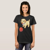 T-shirt Pixel Dogs Golden Labrador Puppy (Devant entier)